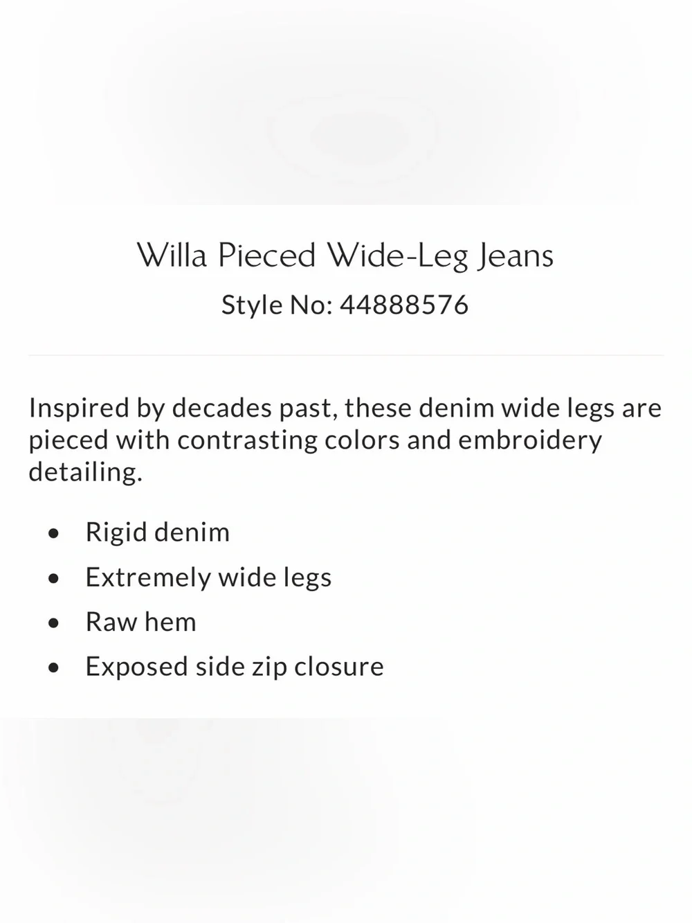 FREE PEOPLE Willa Pieced Wide-Leg Jeans Patchwork Embroidery 27
